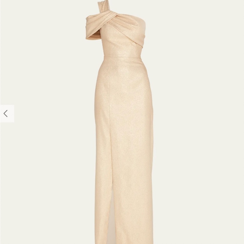 Teri John by Ricki Freeman Gold one Shoulder evening gown Size 16/XL